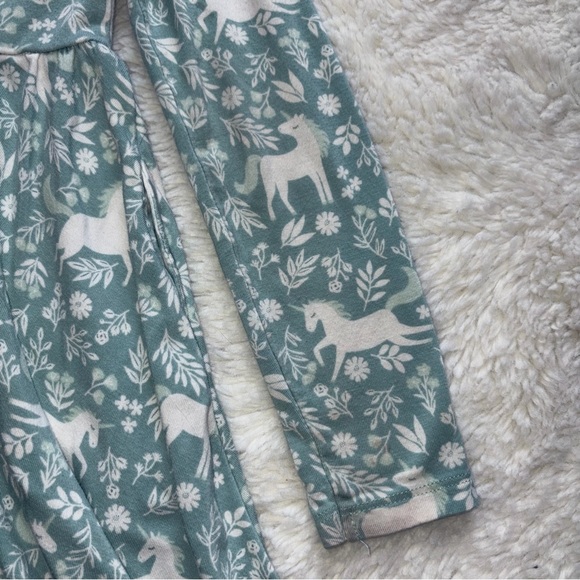Play by Little Sleepies Girl 5 Unicorn Garden Twirl Dress Mint White Long Sleeve - Picture 11 of 12